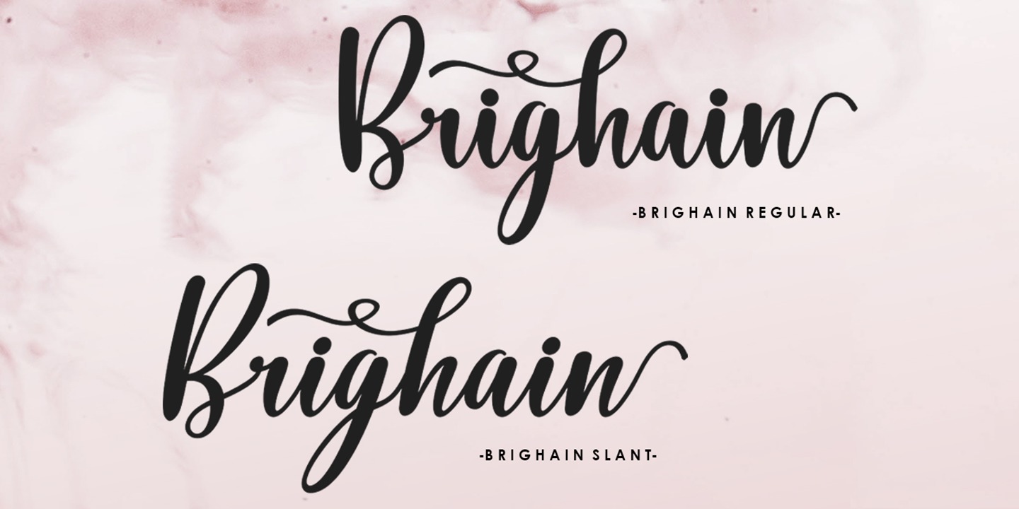 Example font Brighain Script #8